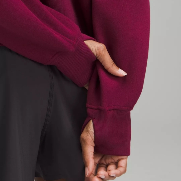 NWT Lululemon Scuba Oversized Full-Zip Hoodie Deep Luxe/Gold XS/S - Picture 6 of 9